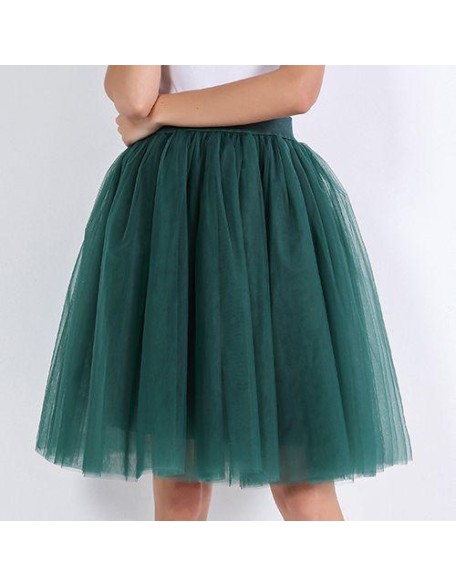 Party Train Puffy 5Layer 60CM Fashion Tulle Skirt