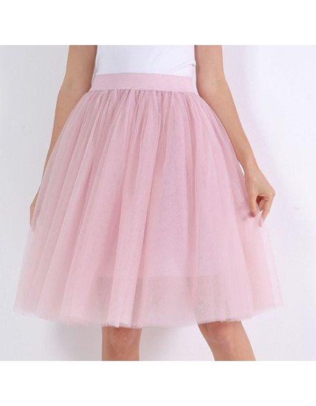 Party Train Puffy 5Layer 60CM Fashion Tulle Skirt