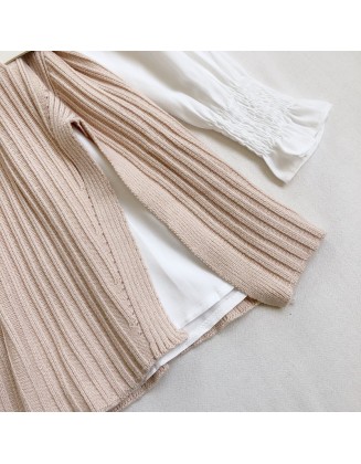 Vest Sweater Women White Shirts Knitted Vest Two-piece Set