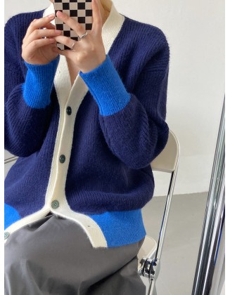 Vintage Cardigan V Neck Single-breasted Korean Chic Knitted Sweater