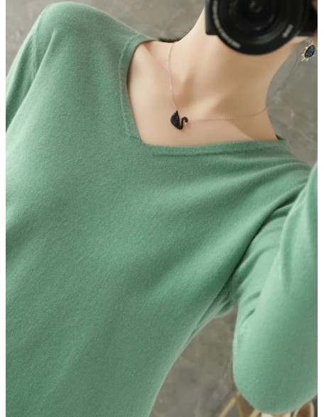 V-neck Knitted Pullovers Loose Bottoming Shirt Fashion Jumper Sweater