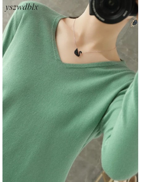 V-neck Knitted Pullovers Loose Bottoming Shirt Fashion Jumper Sweater