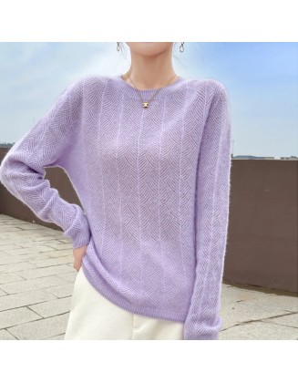Autumn sweater women's O-neck pullover knit shirt top