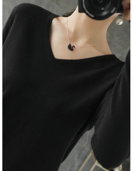 V-neck Knitted Pullovers Loose Bottoming Shirt Fashion Jumper Sweater