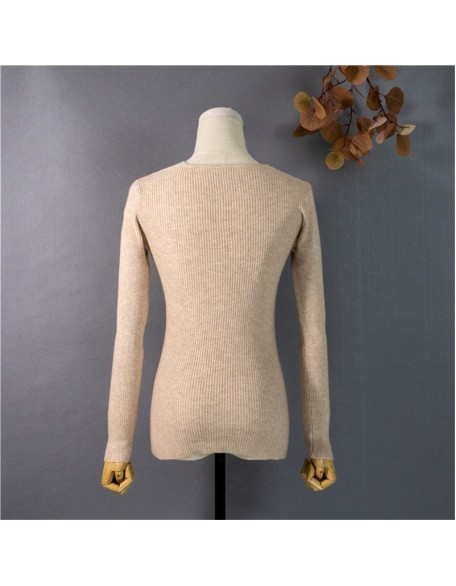 Pullover V-Neck Minimalist Bottoming Pink Tops Multi Colors