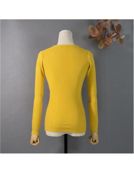 Pullover V-Neck Minimalist Bottoming Pink Tops Multi Colors