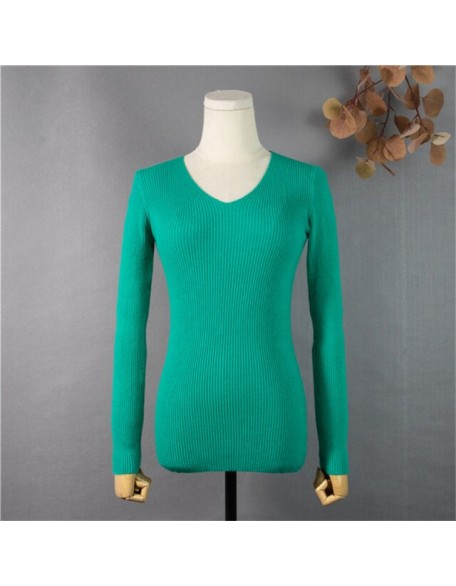 Pullover V-Neck Minimalist Bottoming Pink Tops Multi Colors