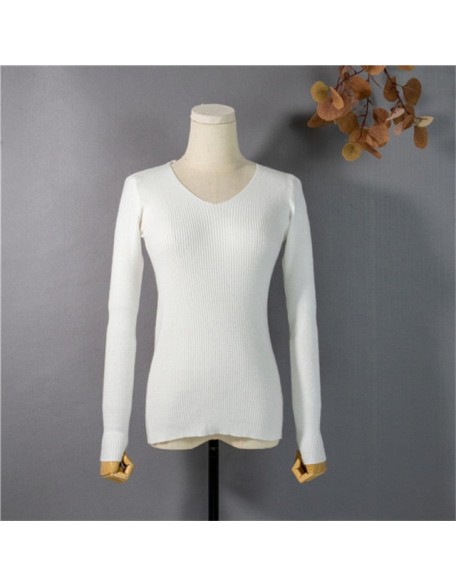 Pullover V-Neck Minimalist Bottoming Pink Tops Multi Colors