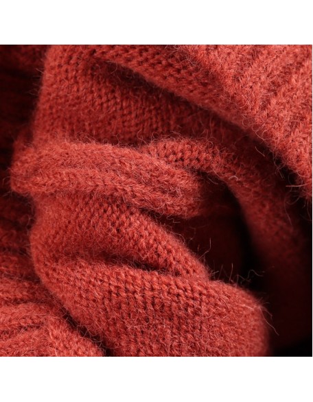Vertical Stripe Women Sweaters Thick Warm Cashmere Turtleneck